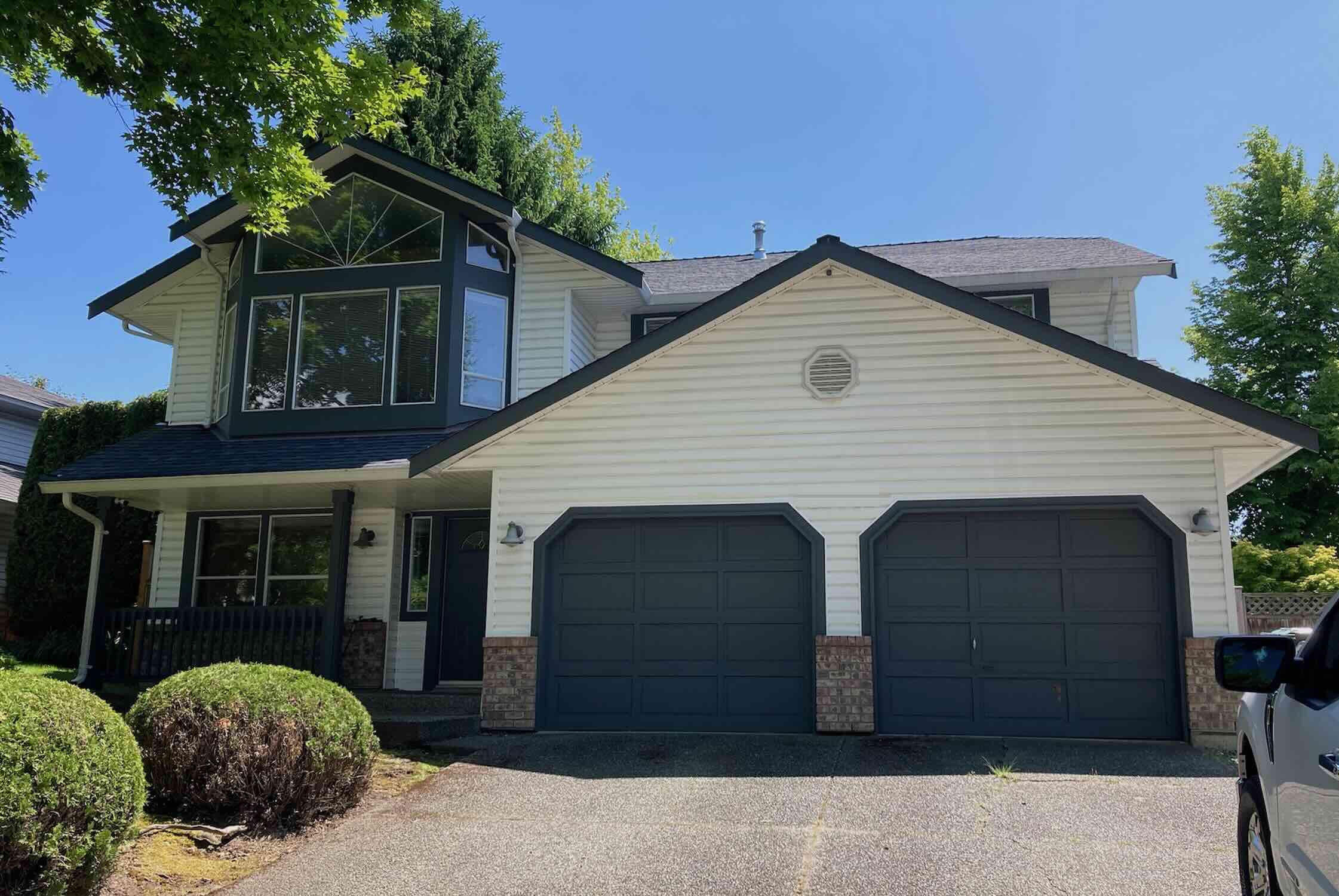 Painted the garage doors and the fascia.